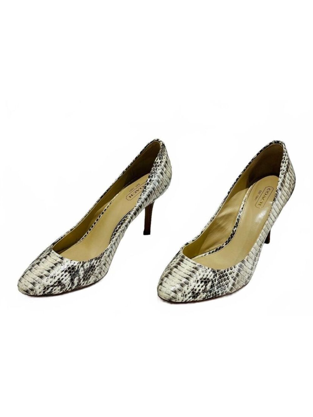 Coach ‘Nala’ Women's Snake Print Leather Pumps Heels Size 8.5